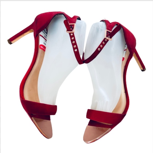 Ted Baker Shoes - Ted Baker Ulanis Red Suede High Heel Sandals Shoes UK 8.5 EU 41.5 US 11
